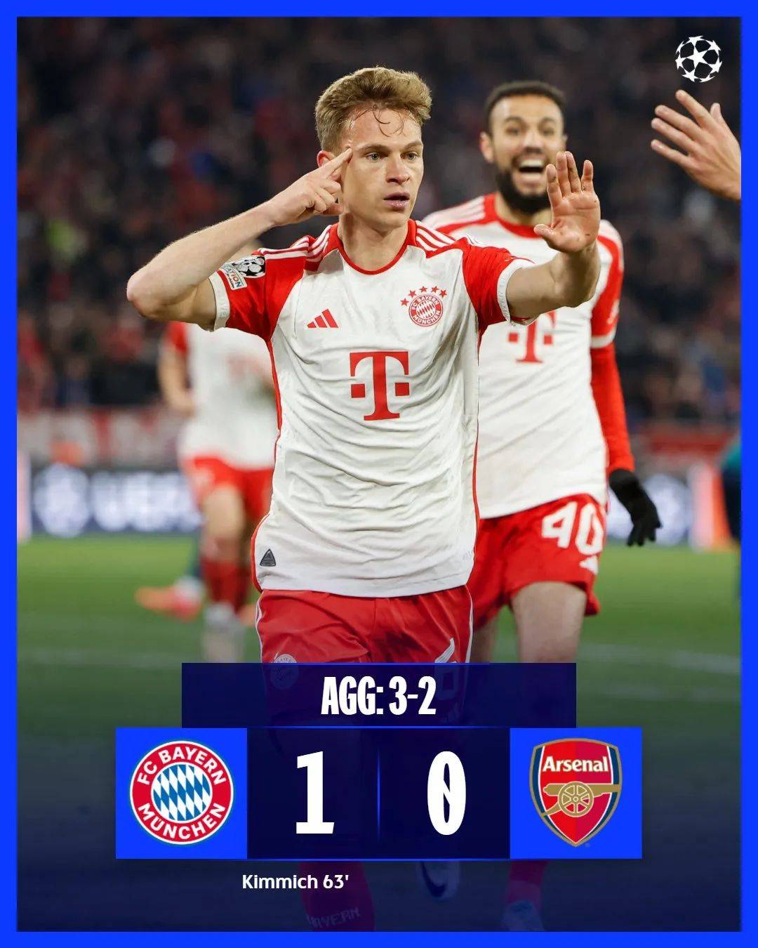 基米希再进关键球，拜仁逆转皇马