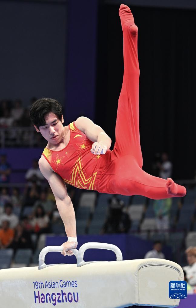 体操男子单项赛选手各展身手